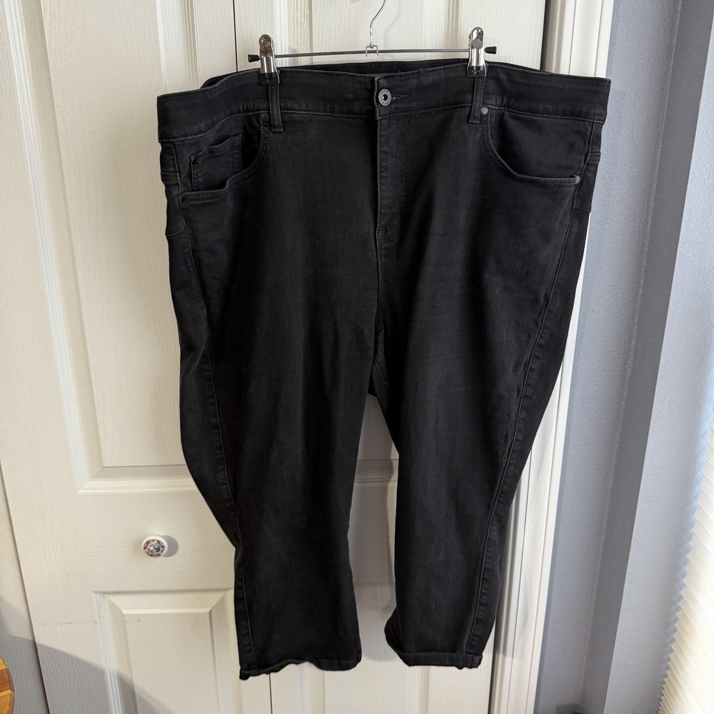 Torrid Black Crop Bombshell Skinny Denim Jeans Women's Size 24 Boho Travel